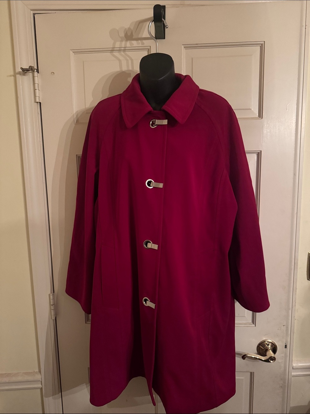 London Fog Women's Deep Burgandy Trench Coat 1X